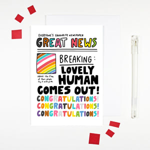 Great News Coming Out Card