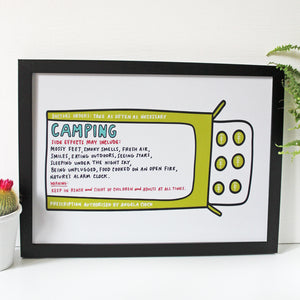 Camping Prescription Print for Happy Campers by Angela Chick