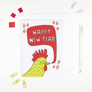 Chinese New Year Rooster Card by Angela Chick