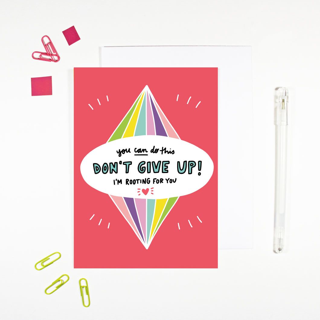 Don't Give Up Encouragement Card 