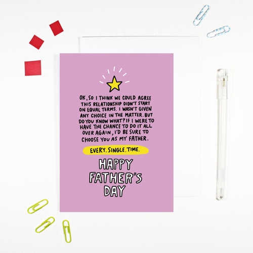 Father I'd Choose You Father's Day Card by Angela Chick