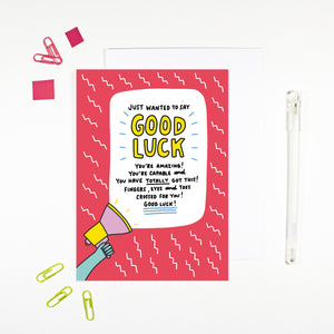 Good Luck Fingers Crossed Card