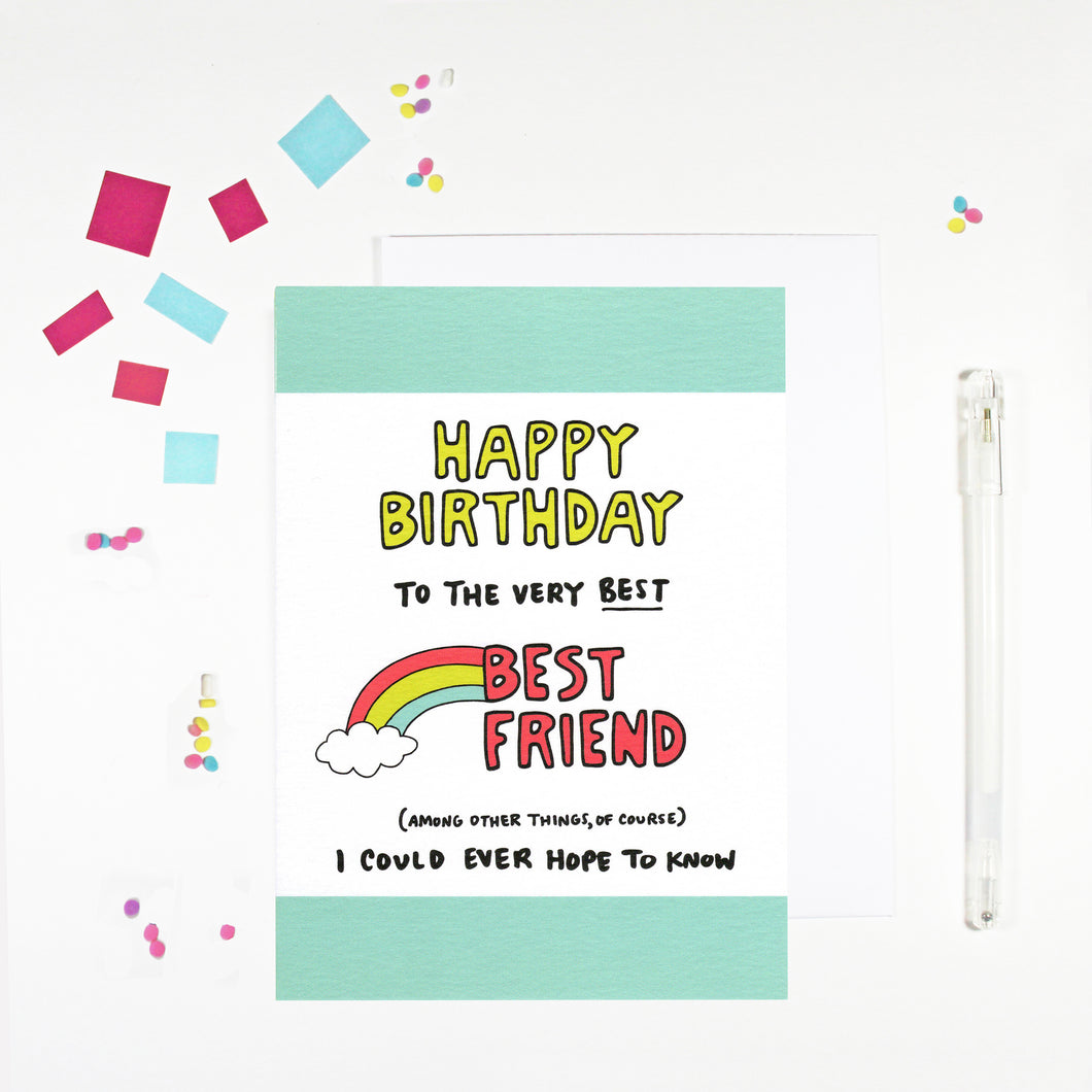 Happy Birthday Best Friend Birthday Card by Angela Chick