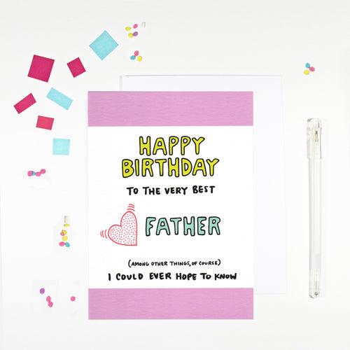 Happy Birthday Father Birthday Card for dad by Angela Chick