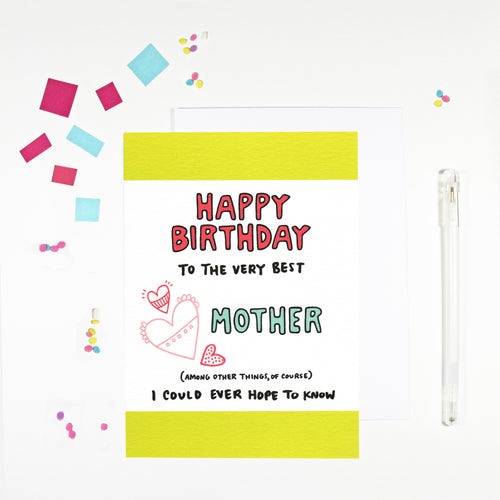 Happy Birthday Mother Birthday Card by Angela Chick