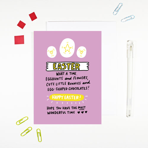 Happy Easter Cute Easter Card by Angela Chick