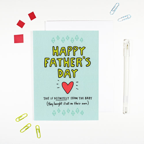 Happy Father's Day From The Baby Card by Angela Chick