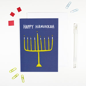 Happy Hanukkah Card by Angela Chick