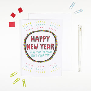 Happy New Year Card by Angela Chick
