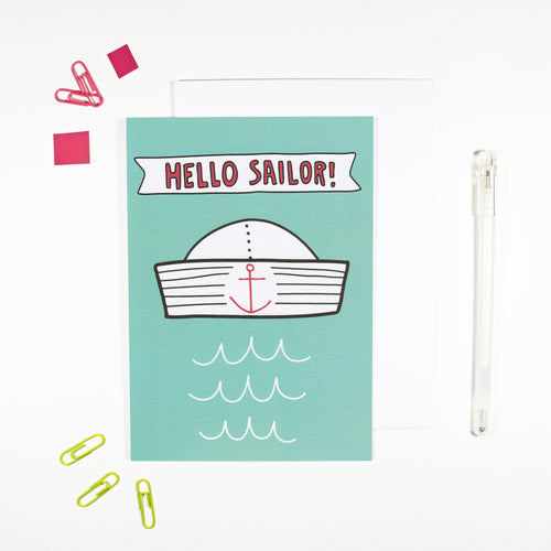 Hello Sailor Card for Sailors by Angela Chick