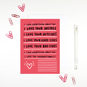 I Love Everything About You Romantic Card