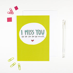 I Miss You Card by Angela Chick
