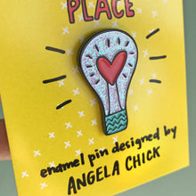 Iridescent Lightbulb Pin for friends by Angela Chick