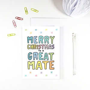 Merry Christmas Great Mate Card