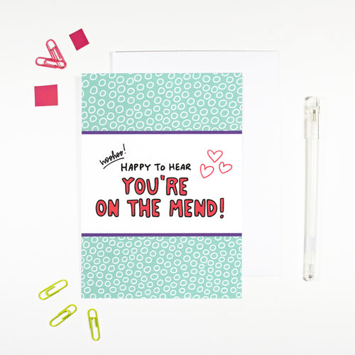 On the Mend Card for post surgery recovery illness by Angela Chick