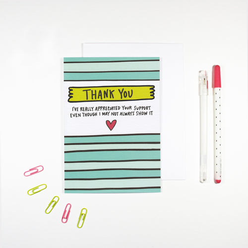 Thank You For Your Support Card by Angela Chick