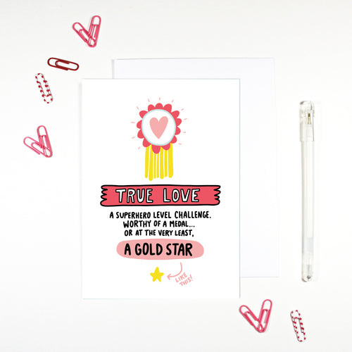 True Love Funny Romantic Card by Angela Chick