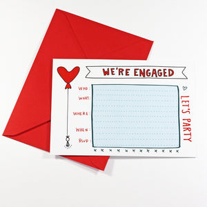 We're Engaged Engagement Party Invitation