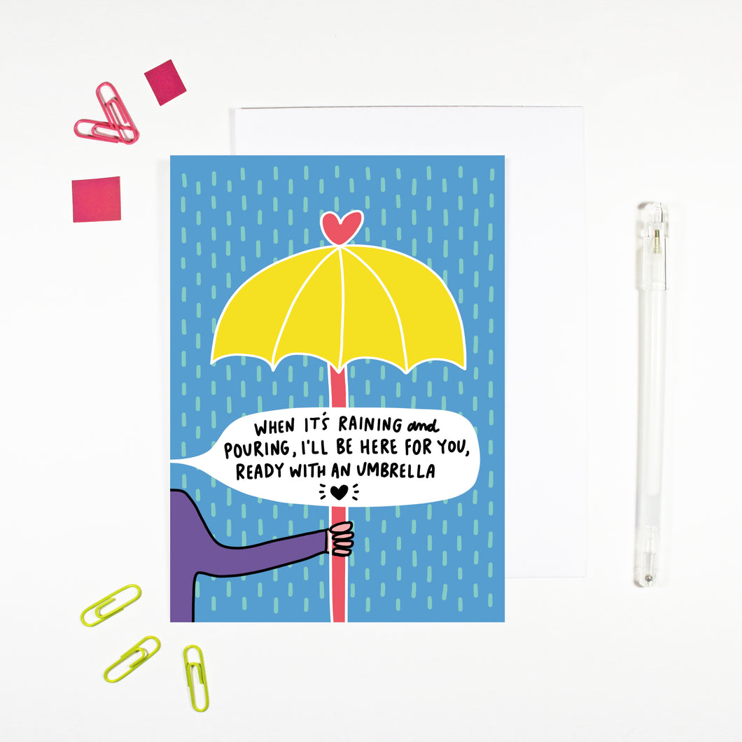 When It's Raining Card by Angela Chick
