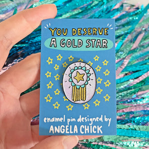 Gold Star Pin by Angela Chick