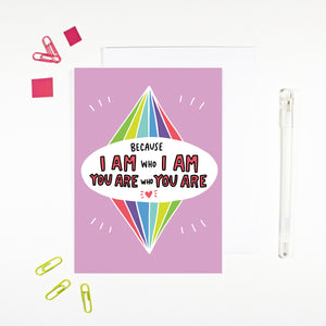 You Are Who You Are Card by Angela Chick